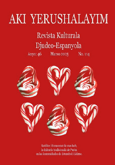 Artículo en judeo-español publicado en la revista israelí: “AKI YERUSHALAYIM”. El artículo es la receta culinaria del “Hamín” judío, con fotografías.