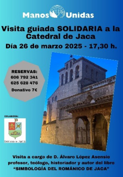 Alvaro López Asensio hace una visita guiada a la catedral de Jaca a beneficio de Manos Unidas